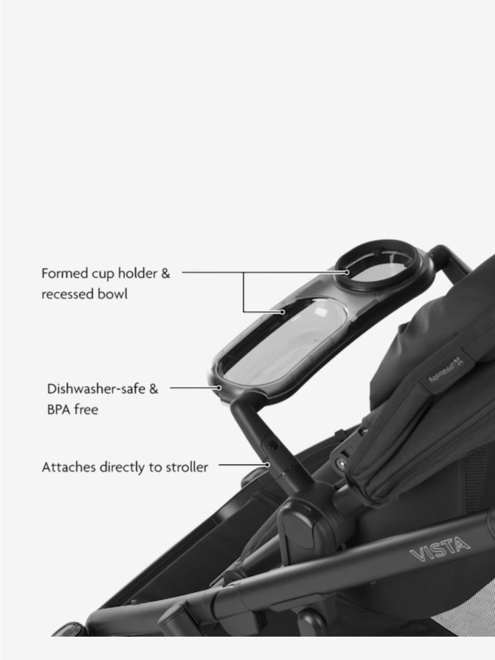 UPPAbaby Snack Tray in Smoke Gray - Picture 2 of 2